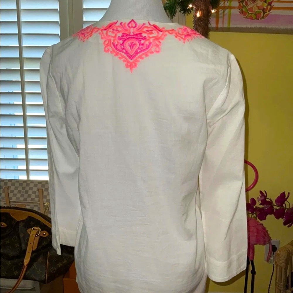 Lilly Pulitzer NWT Amelia Island Tunic Embroidered $138 Size XS Gorgeous! - Picture 5 of 6